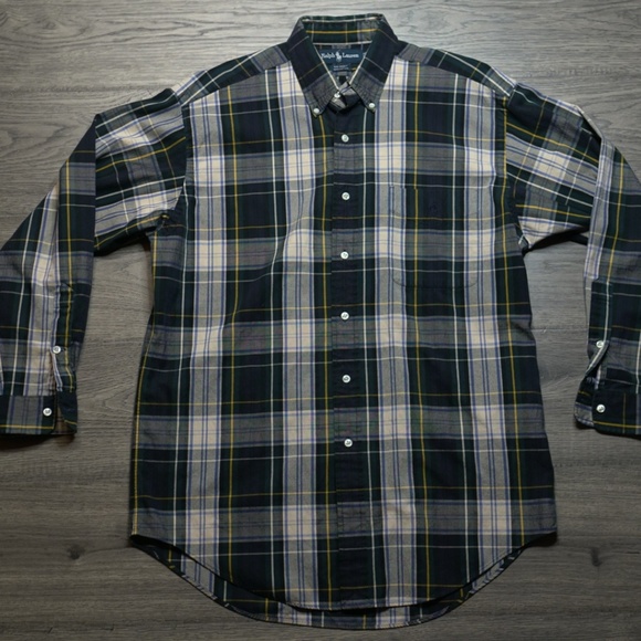 plaid ralph lauren button down